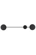 Lampa ścienna CLEX - 2 LED czarna 120 cm