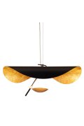 Lampa wisząca ENIGMA LED czarno złota 40 cm