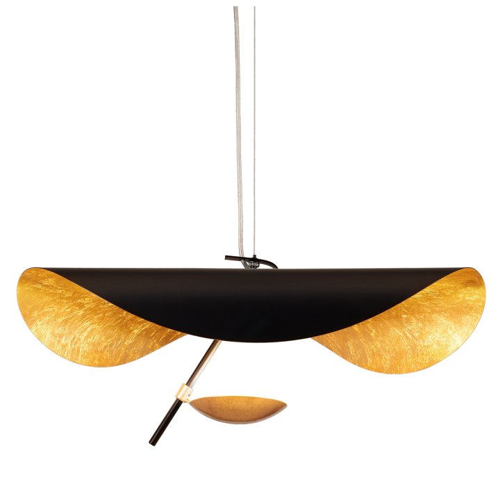 Lampa wisząca ENIGMA LED czarno złota 60 cm