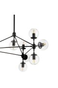 Lampa wisząca ASTRIFERO-10 transparentno czarna 90 cm
