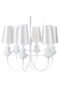 Lampa wisząca QUEEN-6 biała
