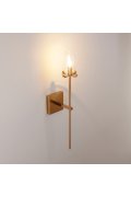 Lampa ścienna CLASSICO złota szklany klosz 62 cm