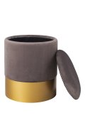 Pufa welurowa VELVET szara / rozm. L