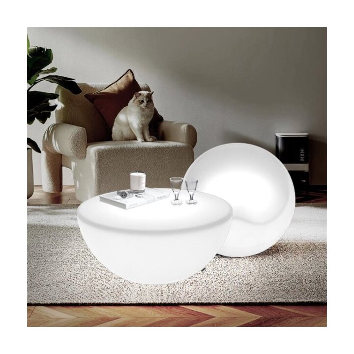 Lampa ogrodowa pufa APPLE M LED RGBW 16 kolorów 56 cm