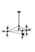 Lampa wisząca ASTRIFERO-10 transparentno czarna 90 cm
