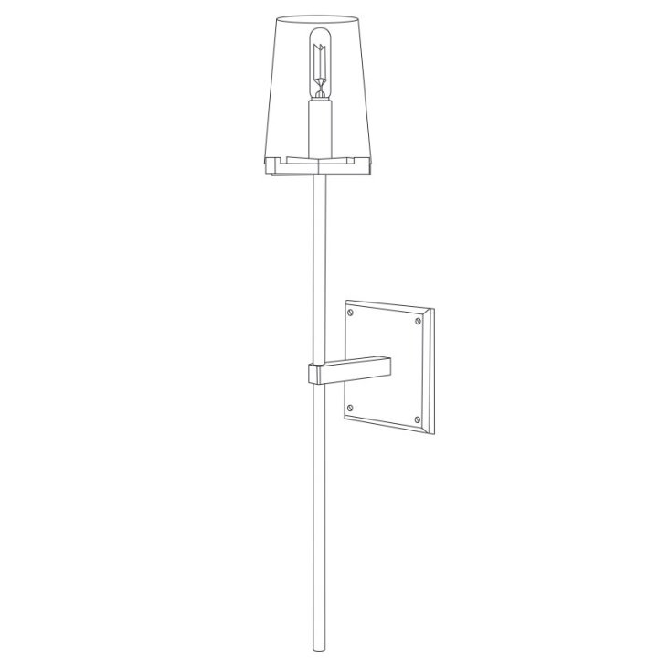 Lampa ścienna CLASSICO złota szklany klosz 62 cm