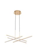 Lampa wisząca CRISS CROSS LED złota 78 cm