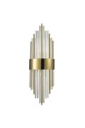 Lampa ścienna DRACO-S kryształowa złota 45 cm - styl glamour