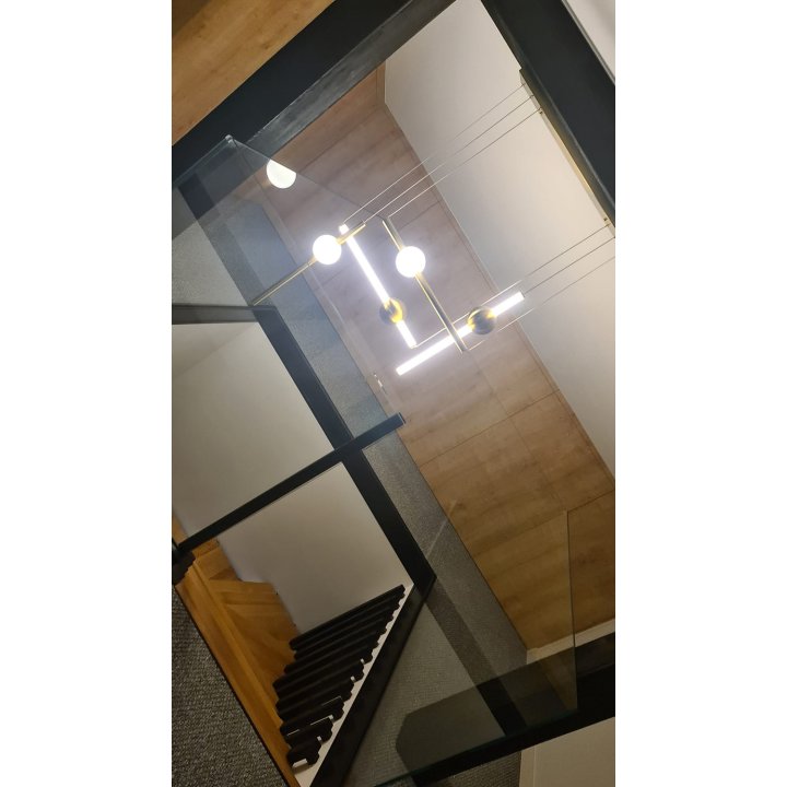 Lampa wisząca O-LINE S-4 LED mosiądz 79 cm