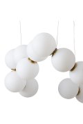 Lampa wisząca CORALLI-80 biało-mosiężna 80 cm