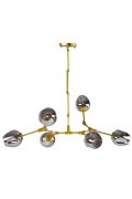 Lampa wisząca MODERN ORCHID-6 złoto szara 130 cm