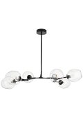 Lampa wisząca MODERN ORCHID-6 transparentno czarna 130 cm