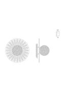 Lampa ścienna SUN S złota 20 cm