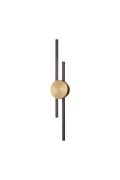 Lampa ścienna LED CENTRO czarny i mosiądz 64 cm - elegancki kinkiet