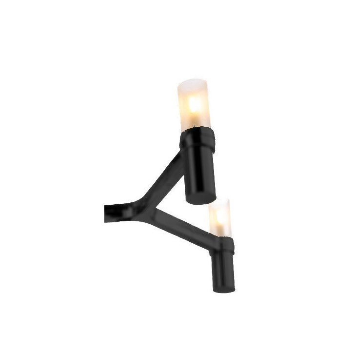 Lampa wisząca CANDLES-10 czarna 165 cm