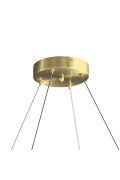Lampa wisząca PIUMA mosiądz biała 80 cm
