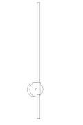 Lampa ścienna LED FELIX biało-złota 100 cm - nowoczesny kinkiet