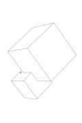 Lampa ścienna CUBO LED złota 18 cm