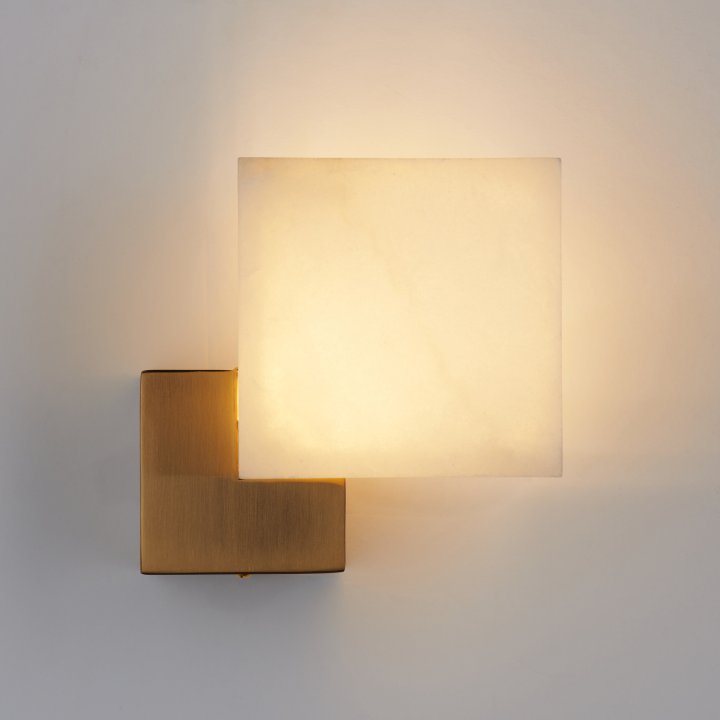 Lampa ścienna CUBO LED złota 18 cm