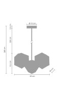 Lampa wisząca NEW GEOMETRY-3 czarno złota 45 cm