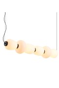 Lampa wisząca BRILLA-6 LED biało-czarna 125 cm