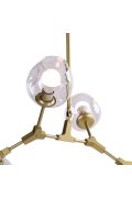 Lampa wisząca MODERN ORCHID-6 złoto transparentna 130 cm