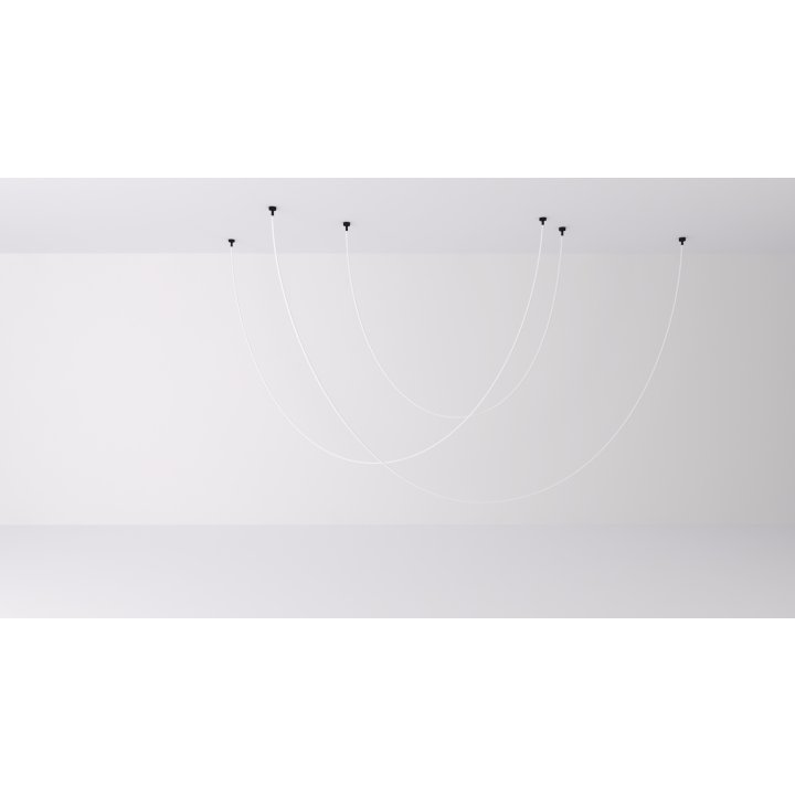 Lampa wisząca SNAKE LED wąż ledowy czarna 300 cm