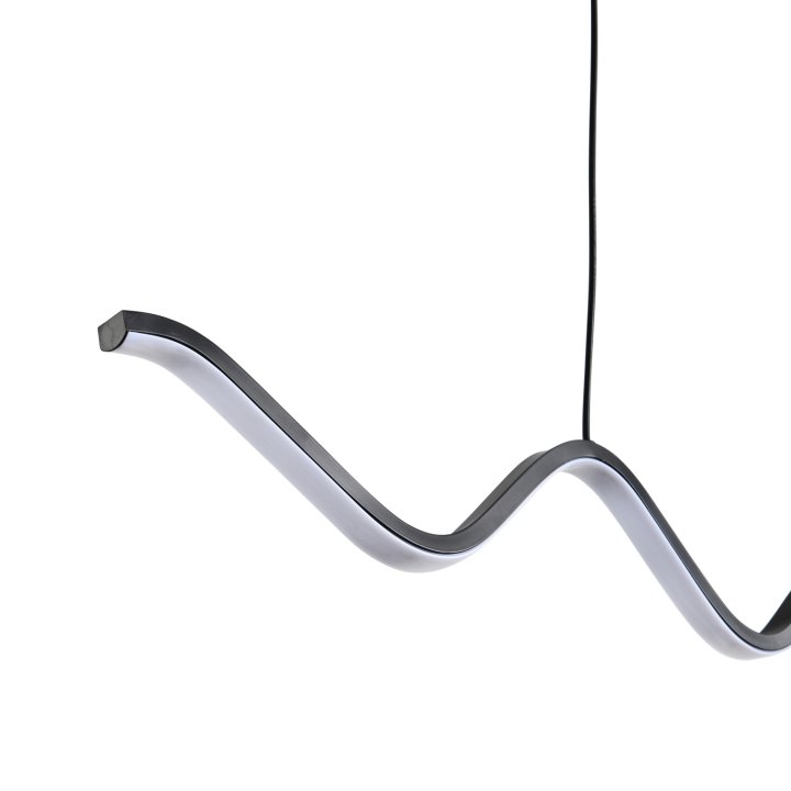 Lampa wisząca ZIGZAG LED czarna 90 cm