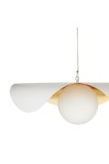 Lampa wisząca ENZO biało złota 60 cm