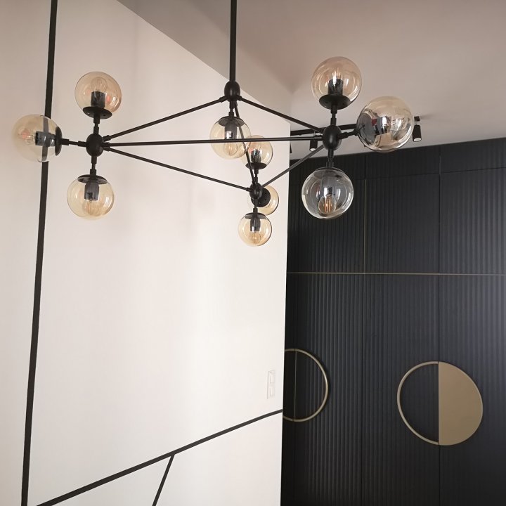 Lampa wisząca transparentno czarna Astrifero 15
