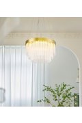 Lampa wisząca GLORIA LED kryształowa złota 40 cm