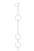 Lampa ścienna BERRY LED złoty biały 103 cm