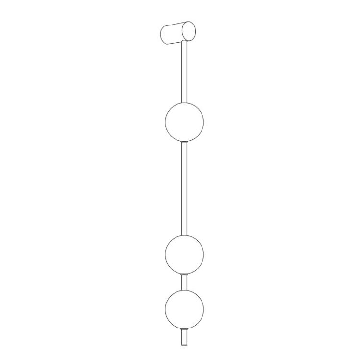 Lampa ścienna BERRY LED złoty biały 103 cm