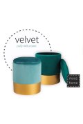 Pufa welurowa VELVET miętowa L