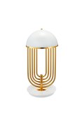 Lampa stołowa DOLCE VITA biało złota 60 cm