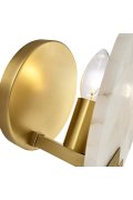 Lampa ścienna MARMO biały marmur i mosiądz 20cm
