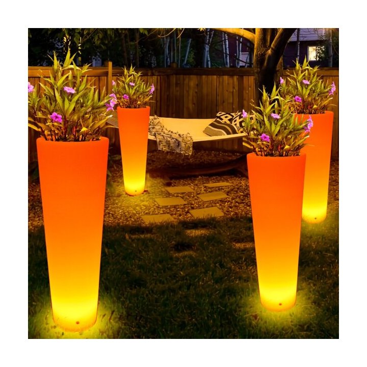 Lampa ogrodowa donica FLOWER POT XL LED RGBW 16 kolorów 115 cm