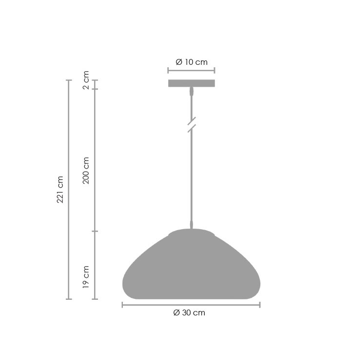Lampa wisząca VICTORY GLOW M złota 30 cm