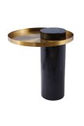 Stolik kawowy COLUMN marmurowy czarno złoty 55 cm
