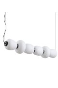 Lampa wisząca BRILLA-6 LED biało-czarna 125 cm