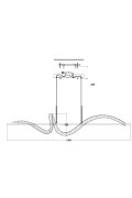 Lampa wisząca RITZ LED złota 150 cm