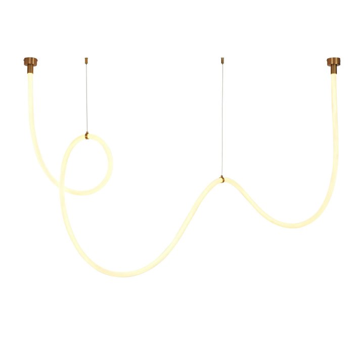 Lampa wisząca SNAKE LED wąż ledowy złota 400 cm