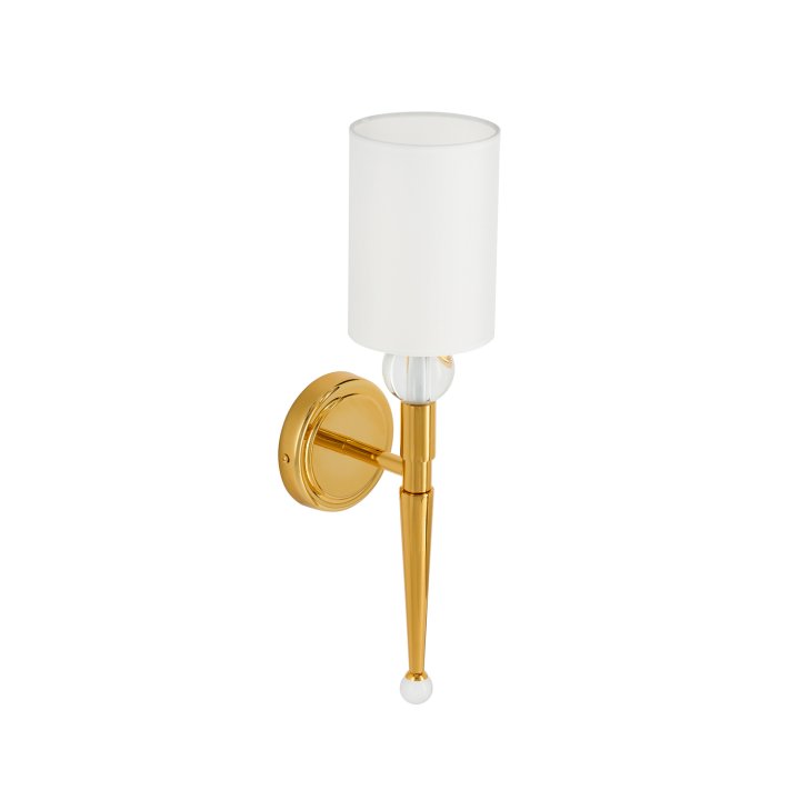 Lampa ścienna DAMA złota 52 cm glamour