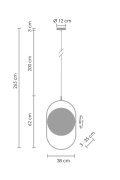 Lampa wisząca ELIPSE L LED czarna 65 cm