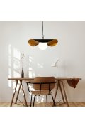 Lampa wisząca ENZO czarno złota 40 cm