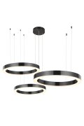 Lampa wisząca CIRCLE 40+60+80 LED tytanowa na 1 podsufitce