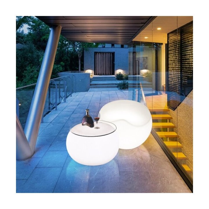 Lampa ogrodowa pufa APPLE L LED RGBW 16 kolorów 65 cm