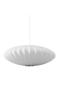 Lampa wisząca SILK FLAT biała 50 cm - nowoczesna i minimalistyczna