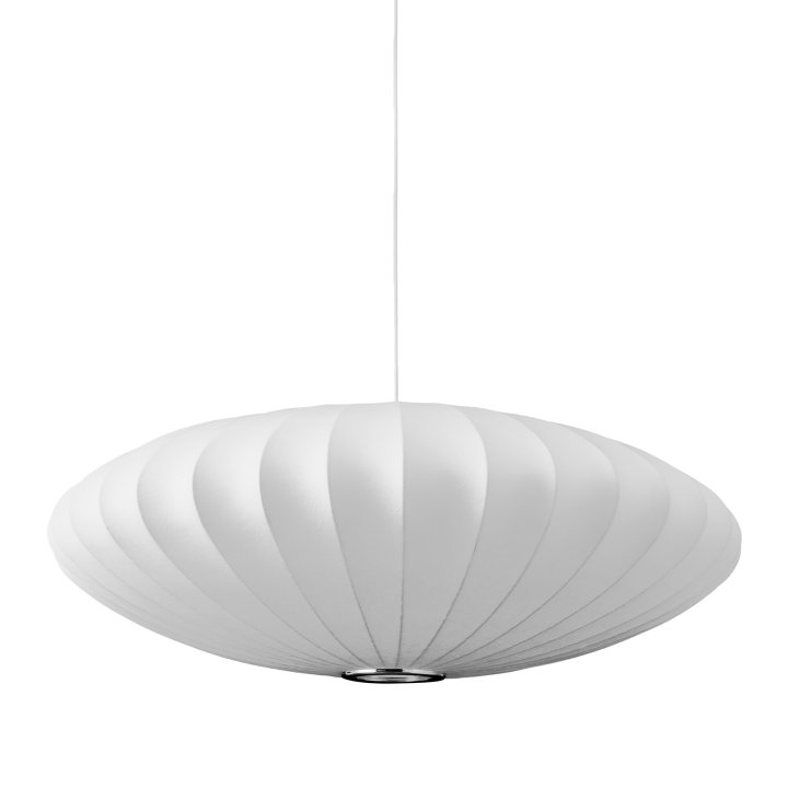 Lampa wisząca SILK FLAT biała 50 cm - nowoczesna i minimalistyczna