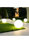 Lampa ogrodowa kula BALL S biała 35 cm